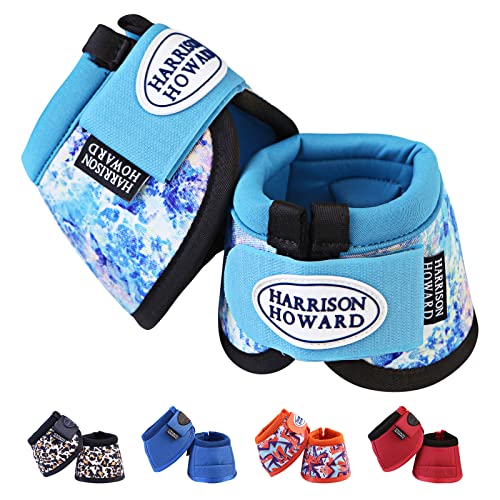 Image of Harrison Howard Horse Bell Boots Overreach Bell Boots No-Turn Bell Boots for Horse-Durable Protective Hoof Boot