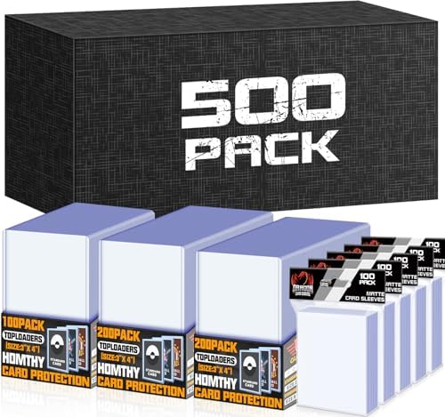 500 Pcs Black Matte Toploader Card Sleeves For Trading Cards - Compatible With Baseball, Sports, MTG, Yugioh - Deck Protectors | Buy Now With Express International Delivery
