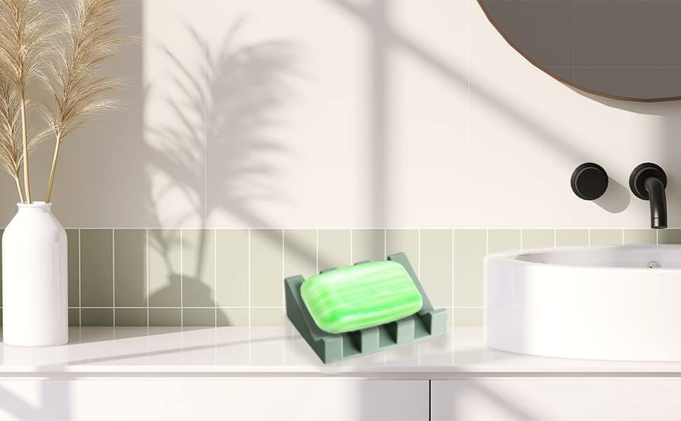 Miniatura 6 de Jabonera, Soporte para Pastilla de Jabón para Ducha para Baño, Cocina, Bañera, Fácil de Limpiar, Mantiene el Jabón Seco, Prolonga la Vida del Jabón