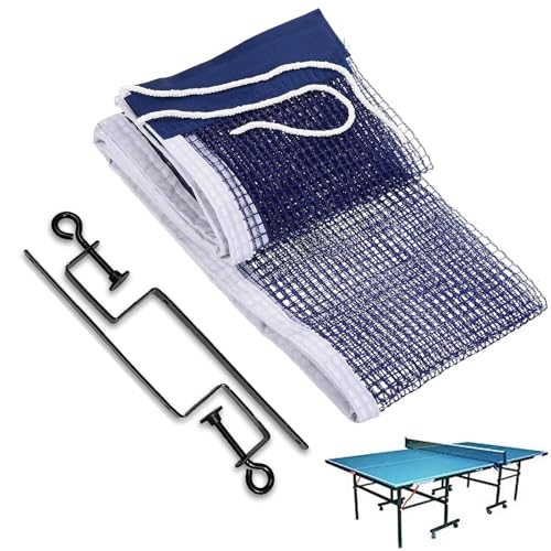 Filet de ping-pong de table extensible mobile - Filet de tennis de table portable pour toutes les tables - Filet de rechange en nylon pour l'extérieur et...
