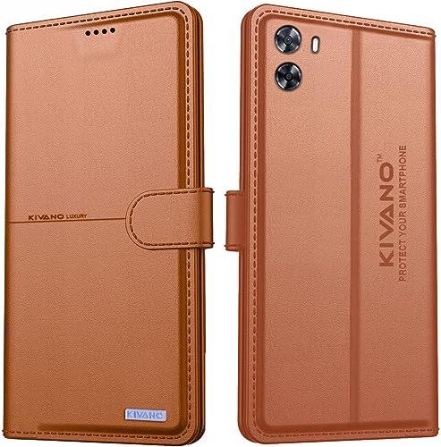 Image of Compatible with Oppo A57 4G (2022) / Oppo A77S / Oppo A77 Flip Cover | Leather Finish | Inside Pockets & Inbuilt Stand | Shockproof Wallet Style Magnetic Closure Back Cover Case