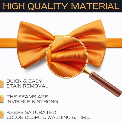 Image of Adam Young Men's Bow Ties Pre-Tied Style Formal Satin Classic Bowtie for Tuxedo Faux Silk