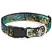 Movies Pet Collar, Dog Collar Plastic Buckle, The Wizard of Oz Yellow Brick Road Scenes, 15 to 24 Inches 1.0 Inch Wide