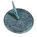Rome 2520 Numbers Sundial, Cast Iron with Verdigris Finish, 10-Inch Diameter