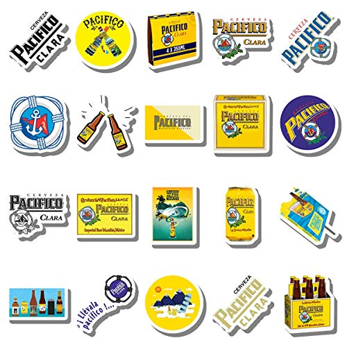 20 PCS Stickers Pack Pacifico Aesthetic Clara Vinyl Colorful Waterproof for Water Bottle Laptop Bumper Car Bike Luggage Guitar Skateboard