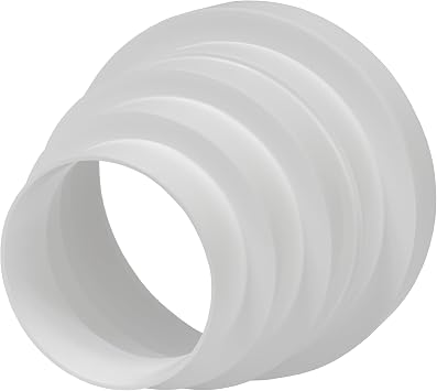 3" up to 6" Inch Duct Inline Reducer-Increaser - Plastic Universal Connector - Vent Pipe Size Adapter - Air Conditioning, Heating, Cooling - 3 4 5 6 In Ventilation Duct Converter 80-150mm