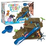 MindWare Dinosaur Color Splash Water Park Bathtub Playset - Interactive Bath Toys with Color Changing Dinosaur Figures - Gift for 3 Year Olds and Up