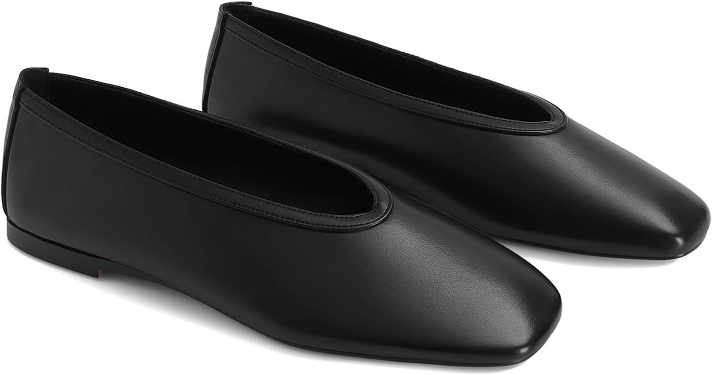 MICIFA Ballet Flats for Women Slip on Round Toe Ballerina Flats Comfortable Mary Jane Shoes Casual Daily Wear Working Shoes