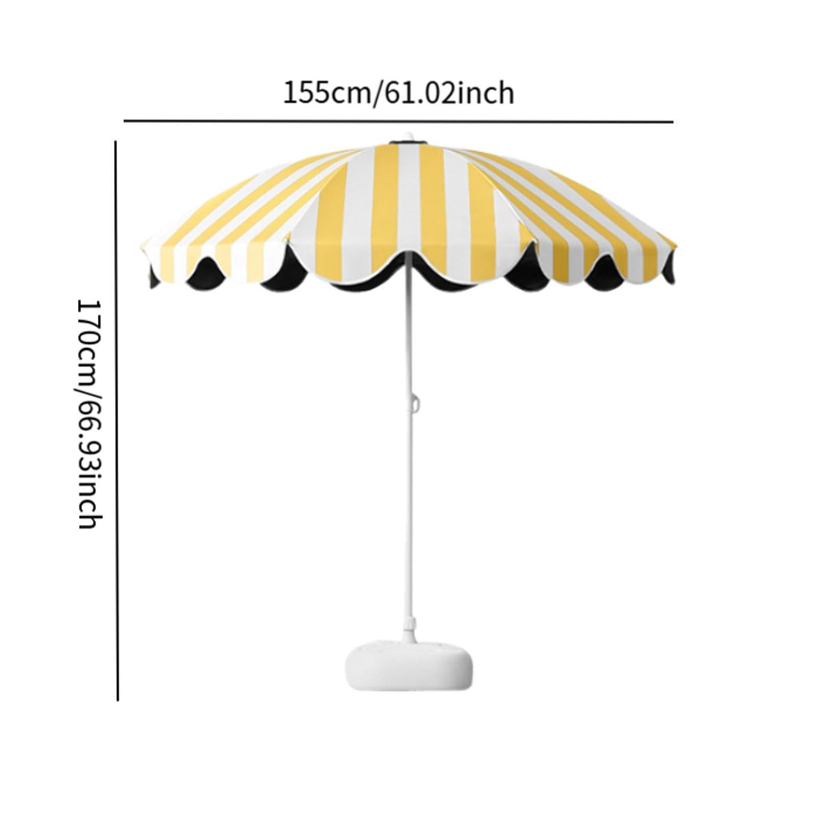Ombrellone da Spiaggia, Tenda da Piscina, Ombrellone da Giardino, Leggero con Robuste Aste in Ferro E Antivento, Adatto per Giardini, Patii, Piscine, con Base di riempimento d'Acqua