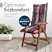 Beautissu 4er Set Gartenstuhlauflagen Hochlehner Sitzpolster robuster Stoff
