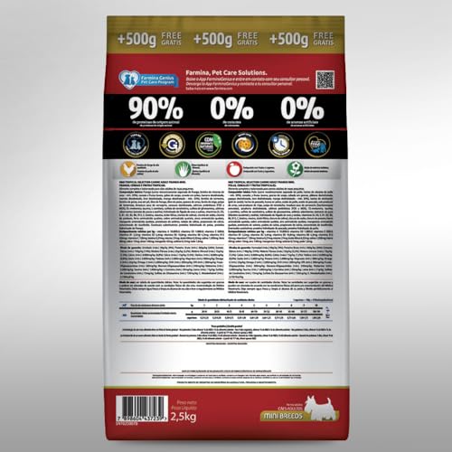 Farmina N&D Tropical para Cães Adultos de Raças Mini e Pequenas Sabor Frango, Cereais e Frutas Tropi
