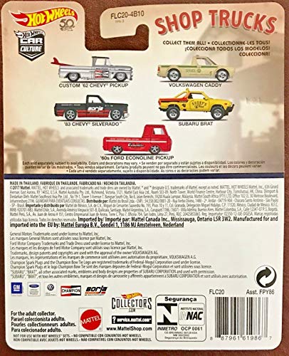 2018 Hot Wheels 50Th Anniversary 1:64 Car Culture Shop Trucks Series Set Of 5 Diecast Trucks #TOP5