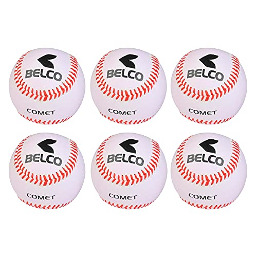 Image of Belco Baseball, Competition Grade Baseballl Ball Official Size (PU Baseball Pack of 6)