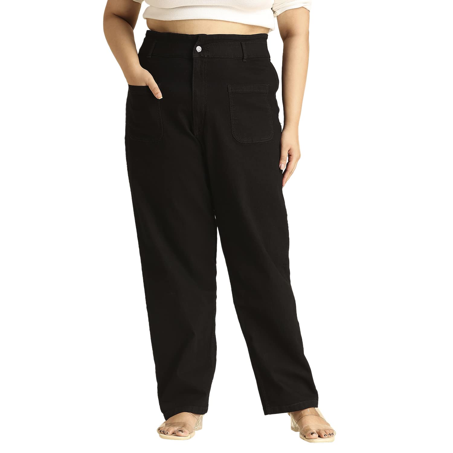 HIGH STAR Women’s Straight Fit Mid Rise Jeans HIGH STAR Women’s Straight Fit Mid Rise Jeans