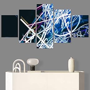 SIGNWIN 5 Panel Canvas Wall Art Abstract Closeup...