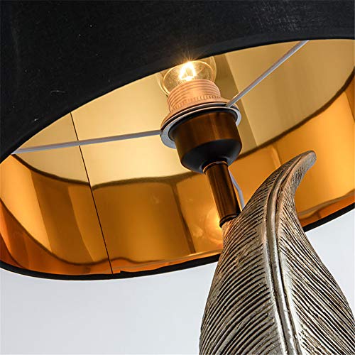 Desk Lamp E27 Light Study Office Modern Retro Living Room Decoration Bedroom Reading Lamp Black Fabric Shade Creative Resin Feather Table Lamp Marble Base steampunk buy now online Desk Lamp E27 Light Study Office Modern Retro Living Room Decoration Bedroom Reading Lamp Black Fabric Shade Creative Resin Feather Table Lamp Marble Base steampunk buy now online