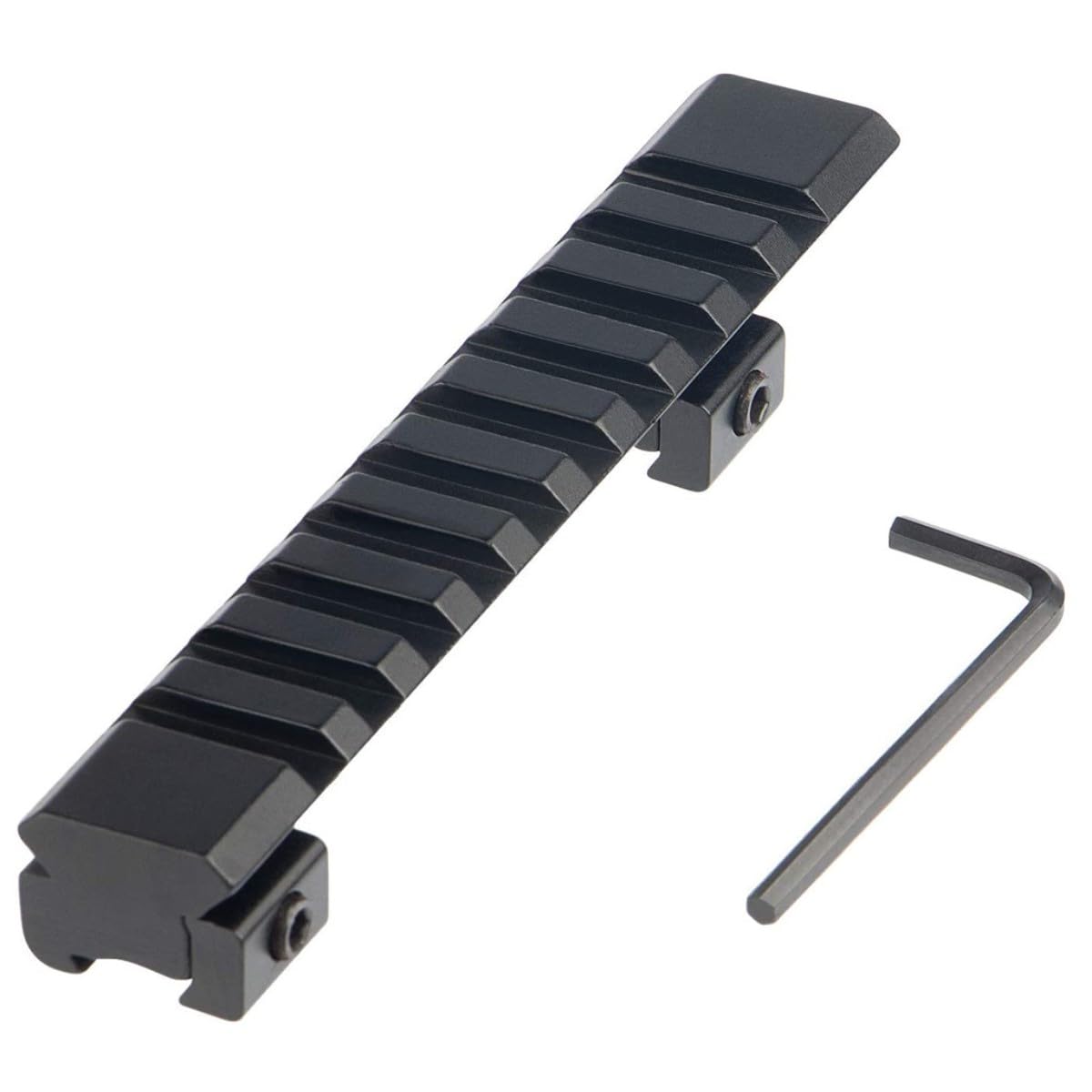 HOUSON Aluminum M Lok Picatinny Rail, Picatinny Riser Rail Mount Dovetail 11 mm Conversion to 20 mm C0027