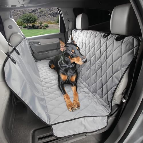 4Knines Dog Car Seat Cover with Hammock, waterproof backseat protector