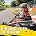 Aosom 24V 8.1 MPH Electric Go Kart, Drifting Car Battery Powered Ride on Toy Outdoor with Slow Start, Music, Horn Honking and Safety Belt, for 8-12 Years Old, White