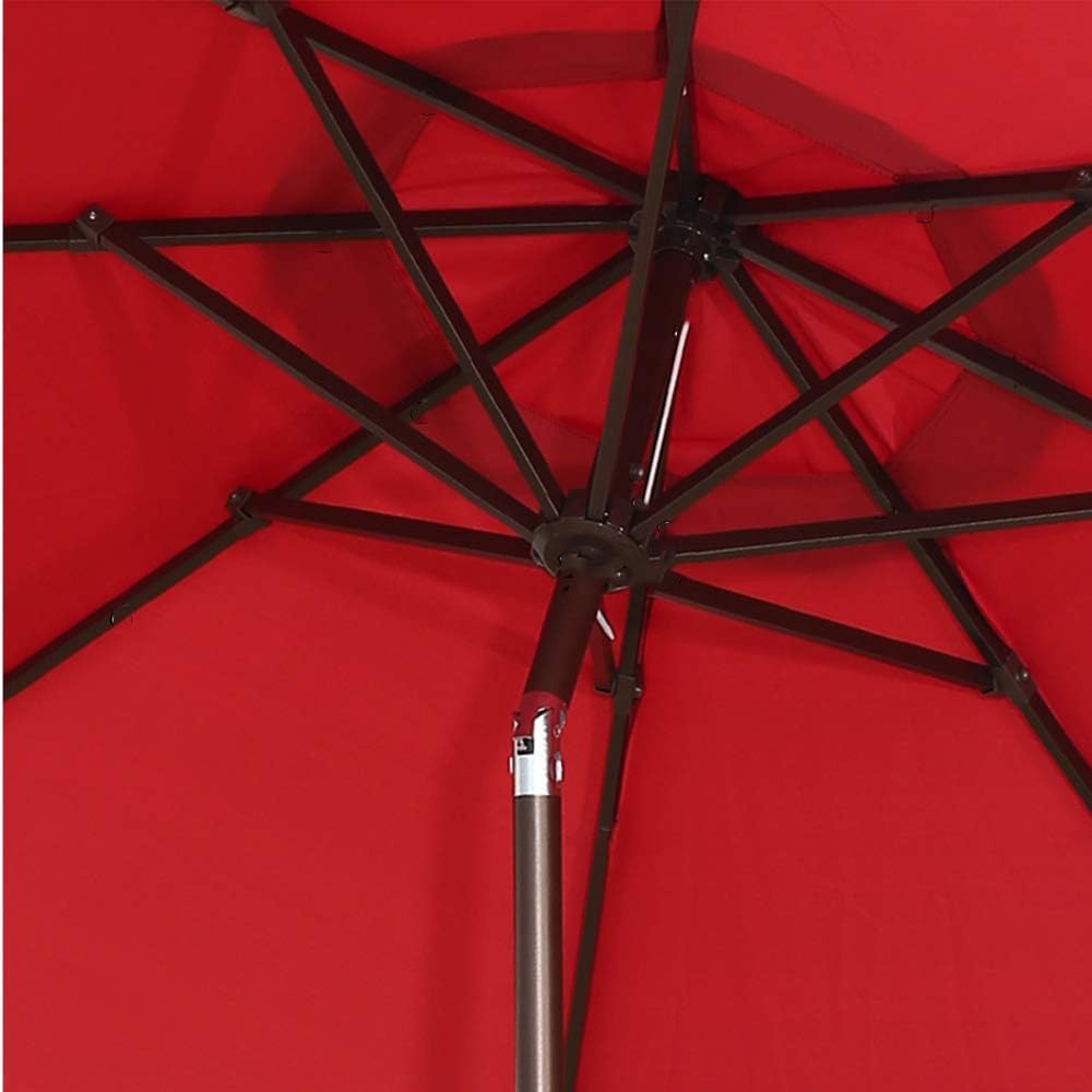 Patio Umbrella Outdoor Umbrella,Diameter 225cm, Garden Terrace Parasol, With Adjustable Handle, Beach Umbrella, Market Parasol (Fruit Green With base) good