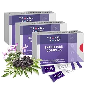 Elderberry Travel Immune Booster |Combat Cold & Flu Symptoms Faster |Relieves Cough |Enhanced with Pelargonium, Vitamin C & Zinc |Fast-Acting |30-Day Supply