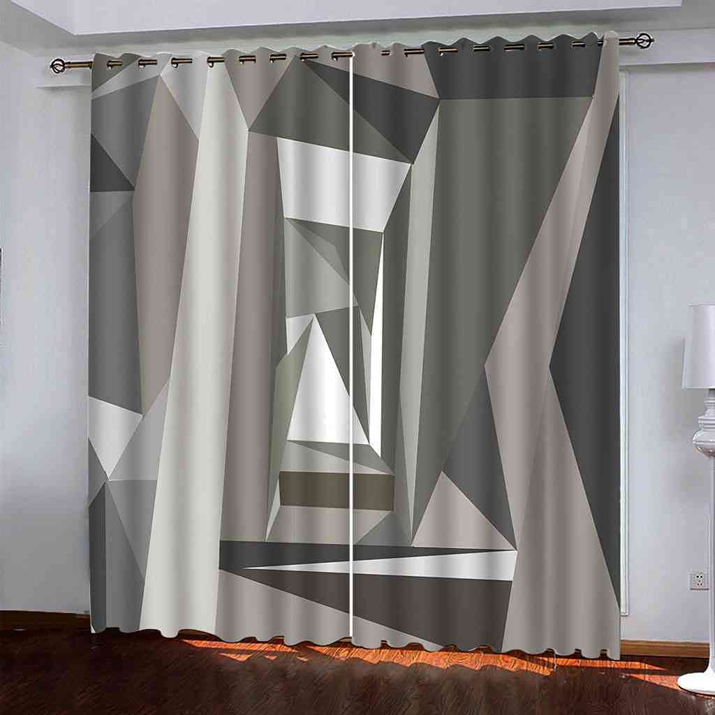 Rideaux occultants enfant 3D espace en polyester avec oeillets pour chambre et salon