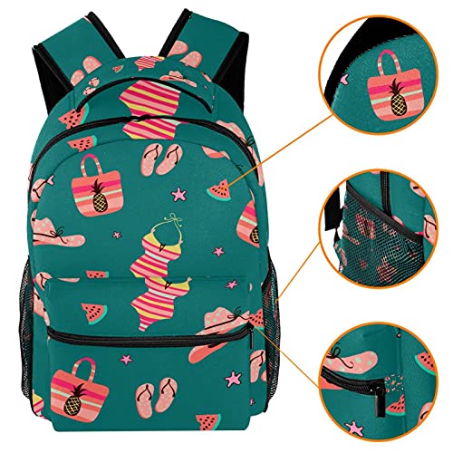 Sac à dos femme Hello Summer Beach multicolore grand format