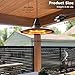 Hanging Heater, 1500W Outdoor Electric Patio Heater, Ceiling Heater with Remote Control, Infrared for Courtyard, Garage, Patio, Overheat & Tip-Over Protection, IP65 Waterproof, Brown