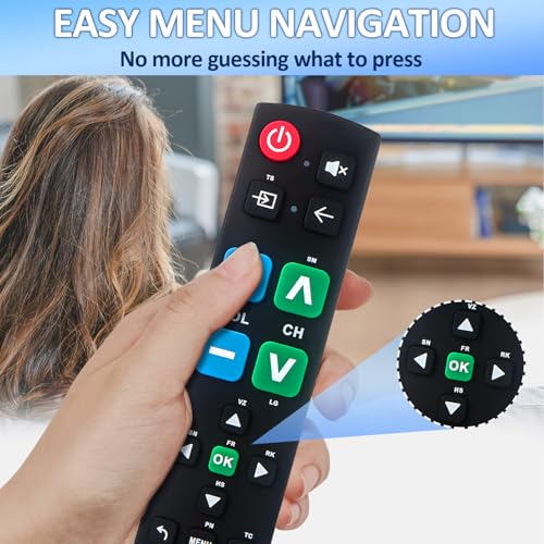 Image of Big Button Universal Remote for All TV Remote, for All Samsung /LG /VIZIO /Sony /Hisense /Philips /Panasonic TVs and More