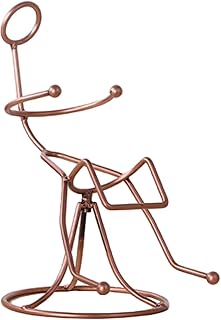 Nowy stojak na wino Kreatywny kształt czerwony stojak na wino kutego żelaza Rack wino Pojedyncze wina Butelka Rack Kitchen Wino Cabinet Ozdoby 18.5x18.5x35 CM