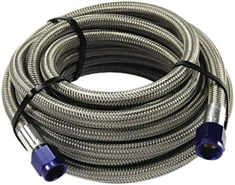 Nitrous Outlet 120" 4AN Stainless Braided Hose (Blue Fittings)