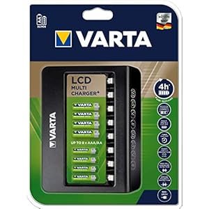 Varta 57681101401 Multi Charger+, lader voor accu’s in AA/AAA/9V en USB-apparaten, laden via individuele laadschacht, 8…