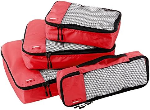 Amazon Basics Packing Cubes - Small (4-Piece Set), Black