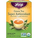 Yogi Tea - Green Tea Super Antioxidant (6 Pack) - Supports Overall Health with Licorice Root, Lemongrass, and Jasmine - Contains Caffeine - 96 Organic Green Tea Bags
