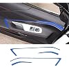 TOYCIDFG Carbon Fiber Stickers Interior Door Armrest Panel Trim Cover Set Accessories Fit Compatible with Chevrolet Corvette C8 Z06 2020-2024 Accessories Blue Carbon Fiber-Armrest Frame