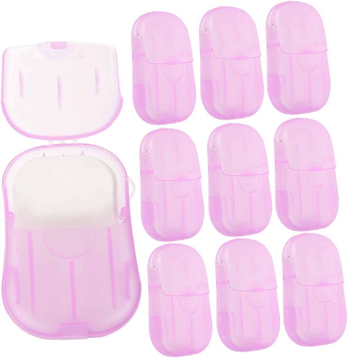 20pieces Portable Travel Soap Sheets Lightweight Dissolvable Soap Flakes for Outdoor Activities Camping Hiking and Business Trips Convenient Hand Washing