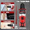 KITLUCK Cordless Drill Set, 20V Power Drill Kit Electric Drills with 2 X 2.0AH Battery, 44pcs Bits, 1 Box Screws, Bubble Level, 3/8'' Chuck Power Drill, 32NM, 21+3 Position, 2 Variable Speed #3