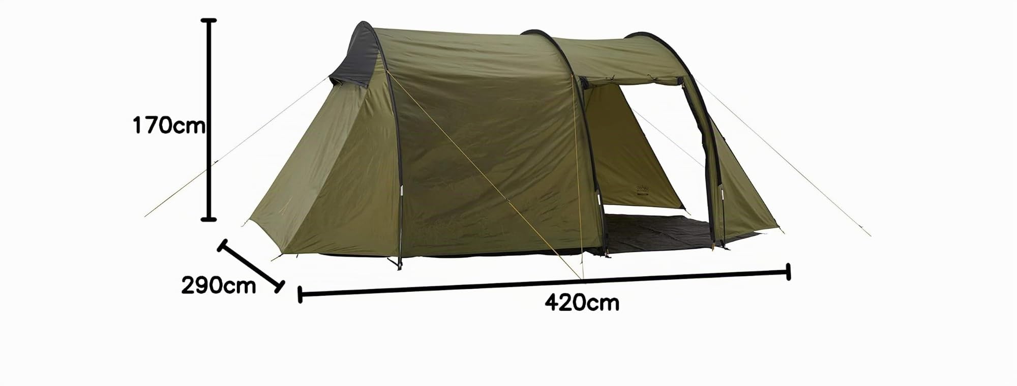 Grand Canyon Robson 4 – Tenda a tunnel per 4 persone, ultra leggera, impermeabile, ingombro ridotto, per trekking, campeggio, attività all'aperto