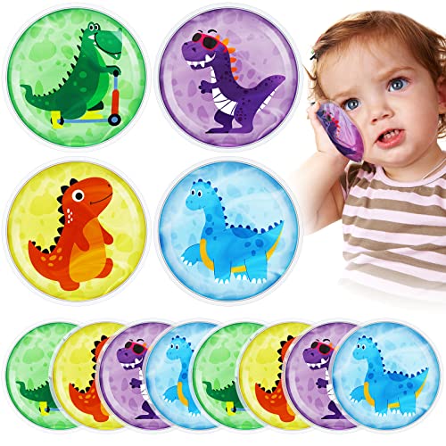Sunnyray 12 Pcs Large Kids Ice Packs For Boo Boos Reusable Soft Dinosaur Ice Pack For Kids Toddler Fever, Pain Relief, Wisdom Teeth, First Aid And Neck, Head, Arms, Legs Swelling, Bruise Injuries #TOP10