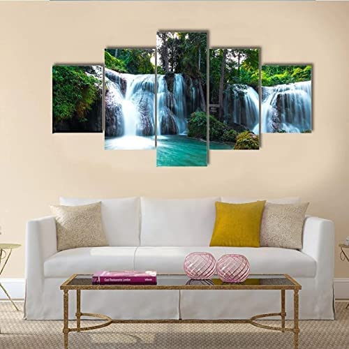 Art mural cascade de la forêt tropicale en impression HD sur toile luxe