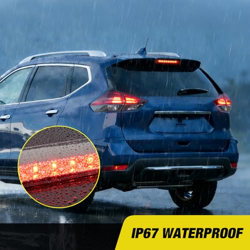 Image of Nilight Third Brake Light Tail High Mount 3rd Stop Lights Smoked Lens Compatible with Nissan Rogue 2014 2015 2016 2017 2018 2019 Van SUV Rear Center Cab Lamp