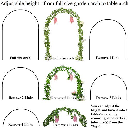 Tytroy Reconfigurable & Easy-To-Assemble Metal Outdoor & Indoor 7'6" Garden Or Wedding Arch Arbor For Wedding Bridal Party Elegant Decorations & Garden Climbing Plants Vines (White 1Pc) #TOP3