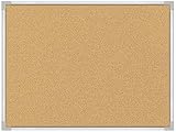 Best-Rite 2 x 3 Feet VT Logic Natural Cork Bulletin Board, Silver Ultra Trim (E3019B)
