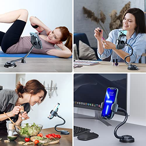 Image of Phone Holders for Your Car [Gooseneck Flexible] Phone Stand for Car Dashboard Windshield Automotive Accessories [Strong Suction Cup] Cell Phone Car Mount for All iPhone Android Smartphone