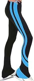 Youthful flying Chaqueta de Patinaje Artístico con Pantalones Niñas Mujeres Polar Patinaje sobre Hielo Leggings Pantalones de Patinaje(Size:XXL,Color:Azul)