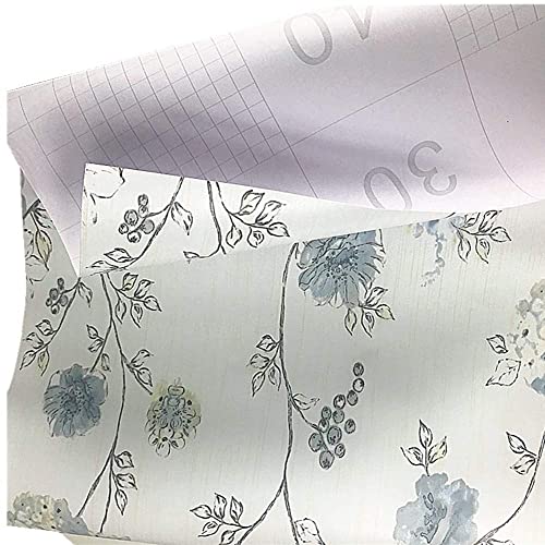 Simplemiuji Ink Blue Flower Self Adhesive Wallpaper Drawer And Shelf Liner For Kitchen Cabinets Cover Furniture Door Decorative Stickers 17.7 Inch By 100 Inch #TOP4