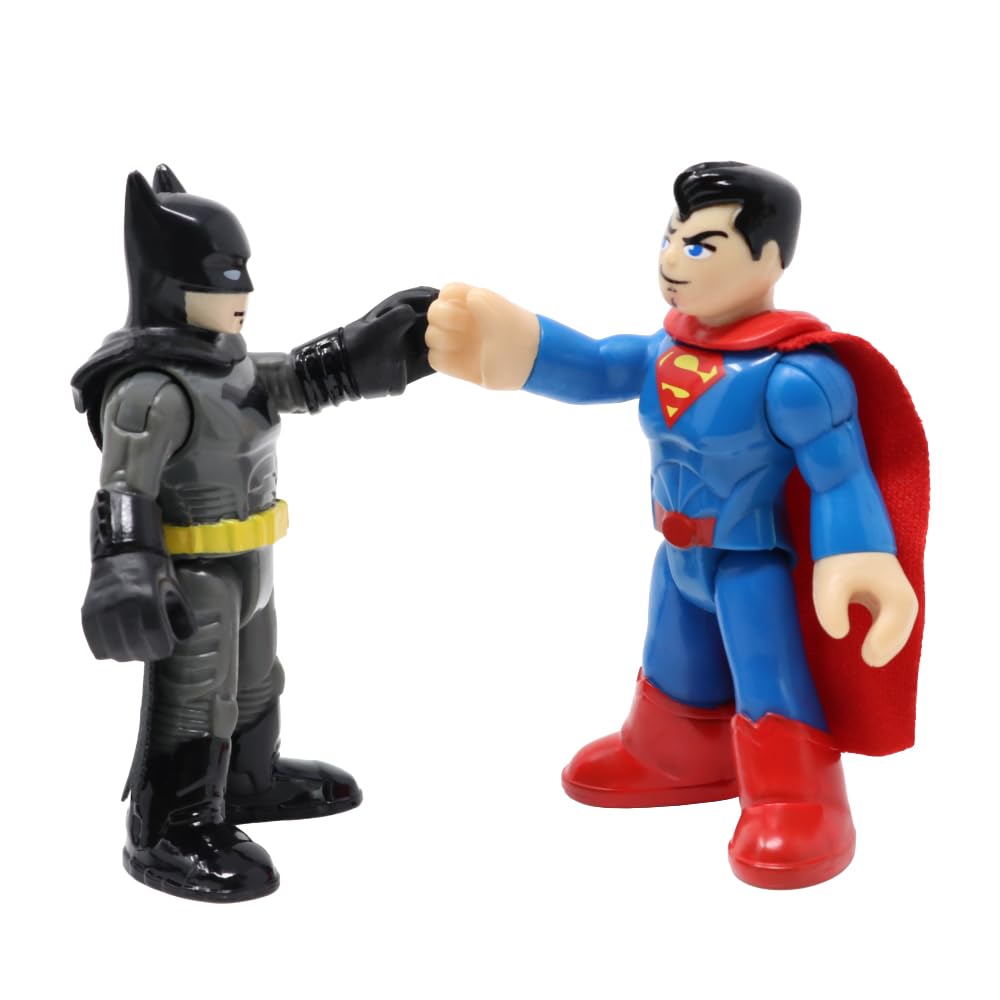 Części zamienne do Imaginext DC Super Friends Super Hero Flight City - DHT62 ~ zapasowe figurki Batmana i Supermana