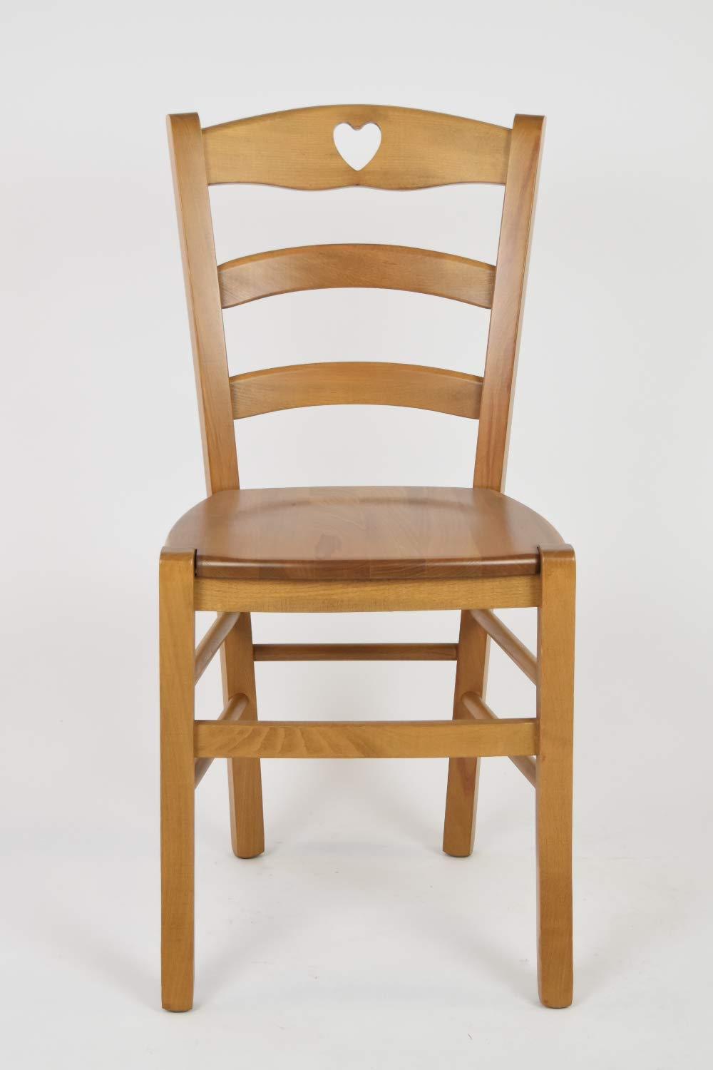 t m c s Tommychairs - Set 4 sillas Cuore para Cocina y Comedor, Estructura en Madera de Haya Color Roble y Asiento en Madera