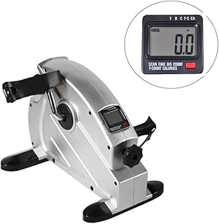 Pedal Exerciser, Update Exercise Bike Peddler for Leg Arm and Knee Recovery Exercise with LCD Monitor - Tension Adjustable, Peddler Cycle with Electronic Display and Handle - Design for Legs Arms