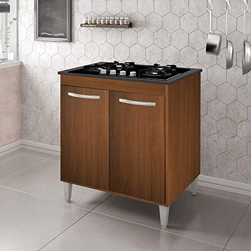 Balcão Gabinete de Cozinha Para Fogão Cooktop Jade 4 Bocas Moblis Móveis Savana